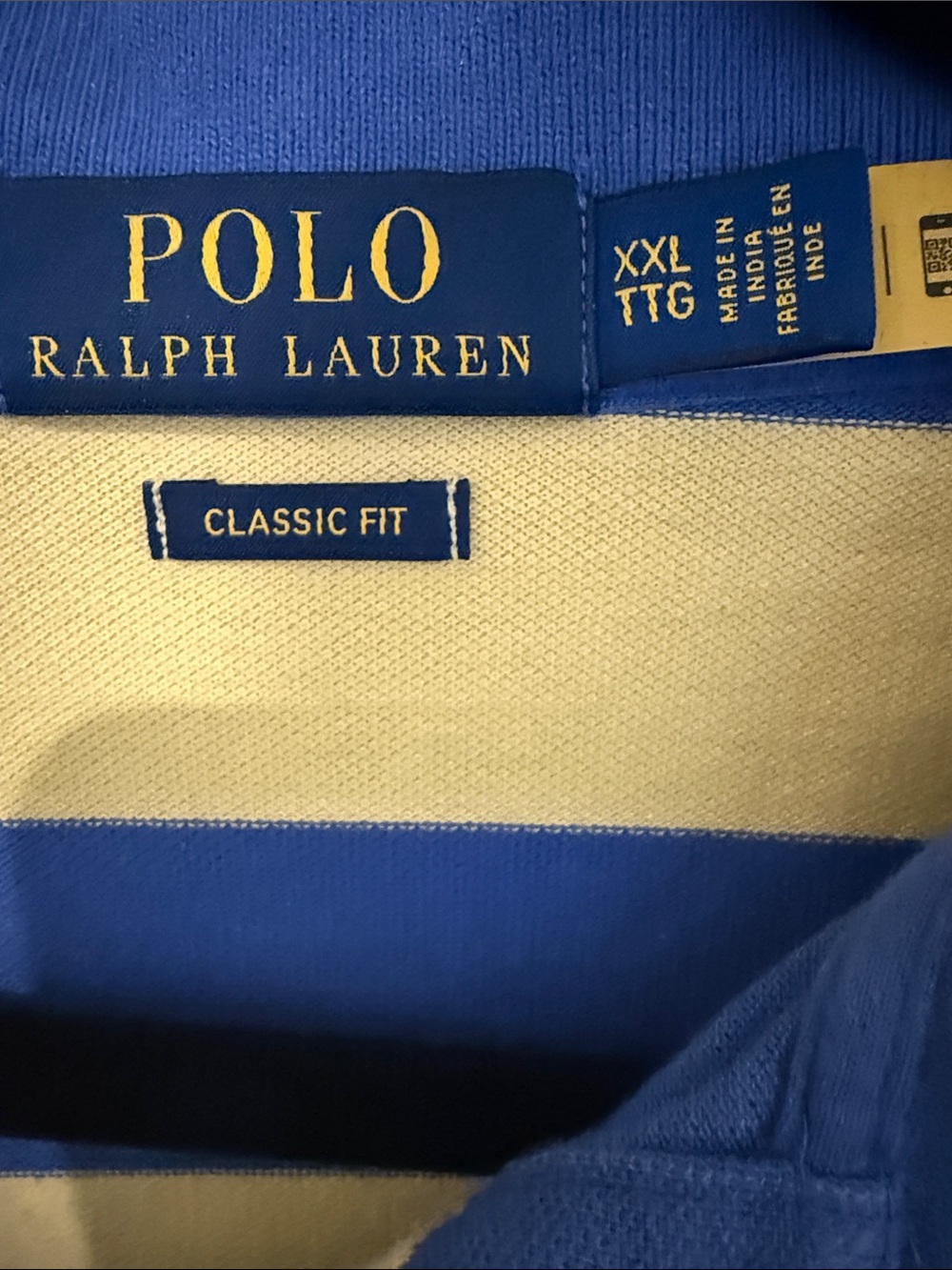Polo by Ralph Lauren Yellow and Blue Striped Polo Shirt - Mens - Picture 3 of 4